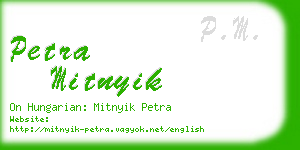 petra mitnyik business card